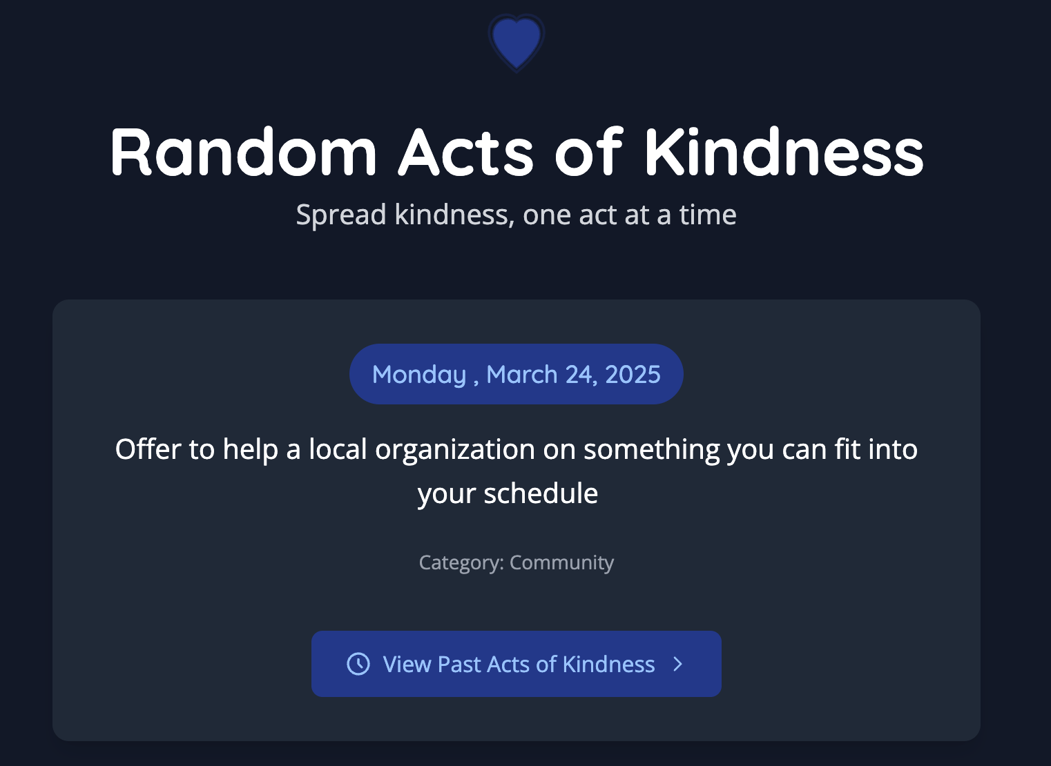 Random Acts of Kindness